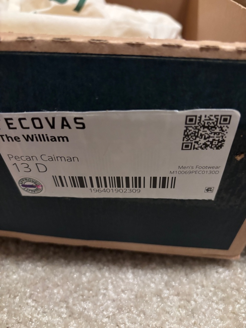Tecovas 13D Brown Crocodile-Textured Leather Cowboy Boots - Picture 15 of 16